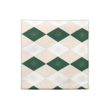 Élégant Motif arlequin de Noël avec flocon de neig