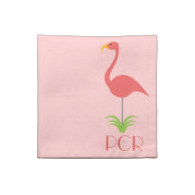 Flamant rose rétro classique sur rose avec votre m
