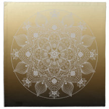 Fleurs, Feuilles, Dentelle Blanche Floral Mandala