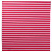 Pink and Red Striped Cloth Napkins