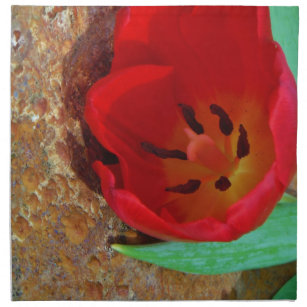 Serviettes De Table Tulipe jaune printemps et rouge