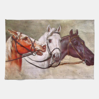 Serviettes de thé à thème pour les chevaux