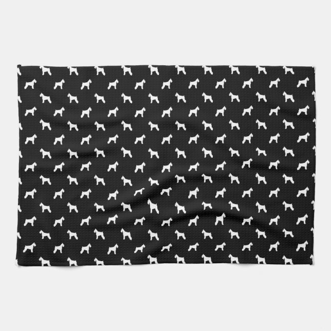 Serviettes de thé de cuisine de Schnauzer - (Horizontal)
