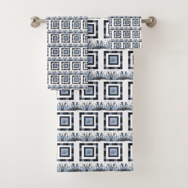 Serviettes de toilette Plaid (En situation)