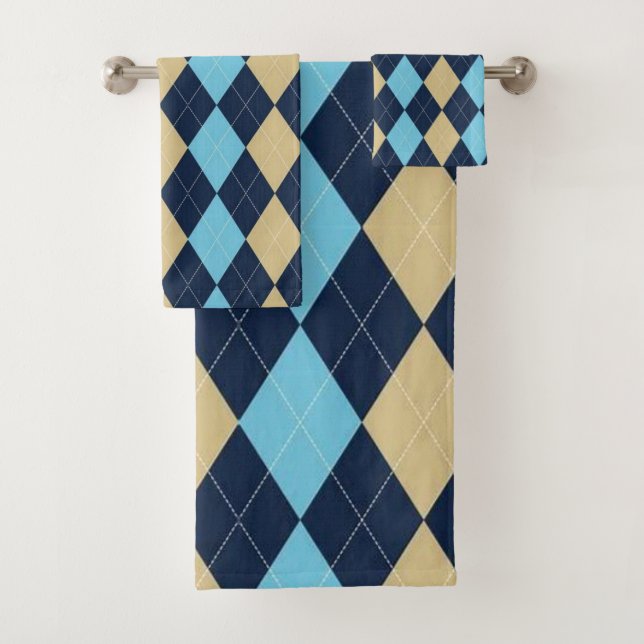 Serviettes de toilette Plaid (En situation)