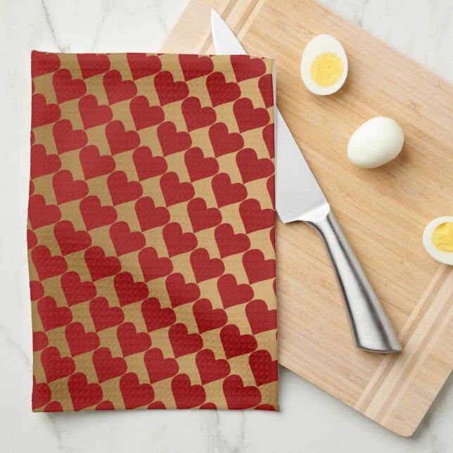 Serviettes de Valentin Serviettes de thé Valentine (Quart Plié)