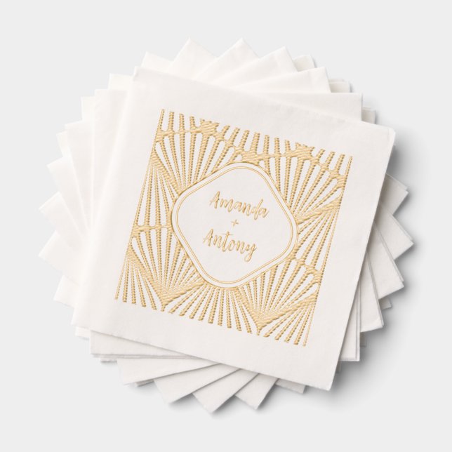 Serviettes empilées à l'huile dans le style art dé (Insitu (empilé))