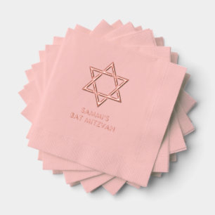 Serviettes empilées Bat mitzvah personnalisées