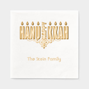 Serviettes empilées Hannukah Foil