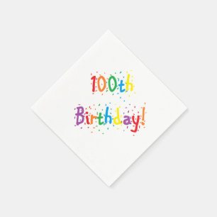 Serviettes En Papier "100th anniversaire ! "Serviettes de papier