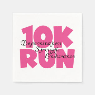 Serviettes En Papier 10K Run Sport Rose