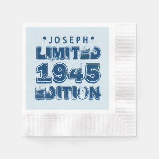 Serviettes En Papier 1945 ou toute année Anniversaire Limited Edition 7