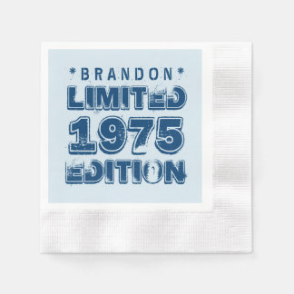 Serviettes En Papier 40e anniversaire 1975 Edition limitée personnalisé
