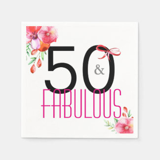 Serviettes En Papier 50 et fabuleux 50e anniversaire de la fête de Napl
