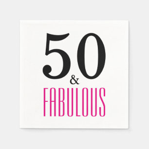 Serviettes En Papier 50 et fabuleux Papier d'anniversaire Napkins