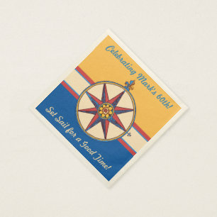 Serviettes En Papier 60e anniversaire Coastal Lifestyle Thème nautique