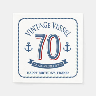 Serviettes En Papier 70e anniversaire de Nautical