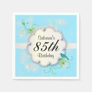 Serviettes En Papier 85th Texte de la fête d'anniversaire  