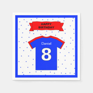 Serviettes En Papier 8e anniversaire pour les garçons et les filles aj