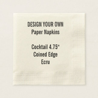 Serviettes en papier à cocktail en boîte ECRU pers