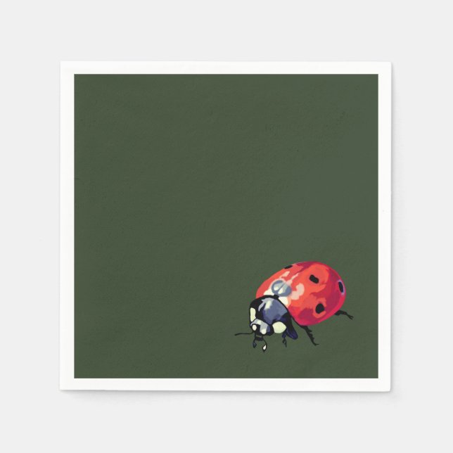 Serviettes en papier à cocktail Ladybug (Devant)
