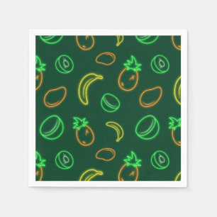 Serviettes en papier à motif de fruits tropicaux n
