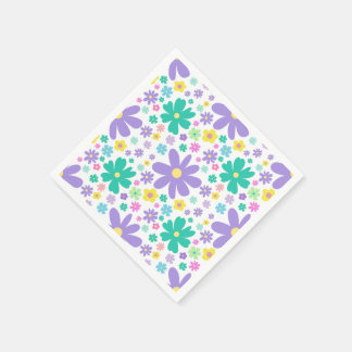 Serviettes en papier à motif floral sans couture