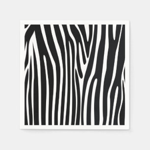 Serviettes en papier à motif zèbre safari