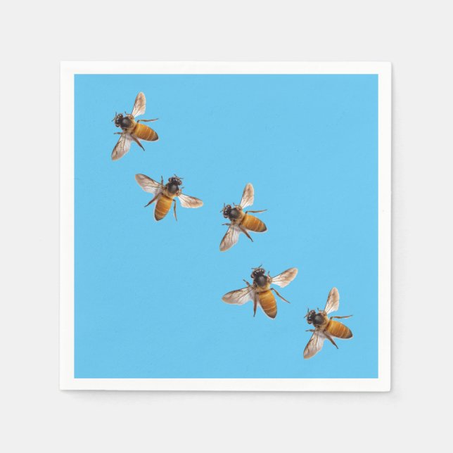 Serviettes En Papier Abeilles de miel mignonnes (Devant)