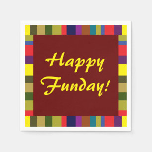 Serviettes en papier abstraites et colorées Funday