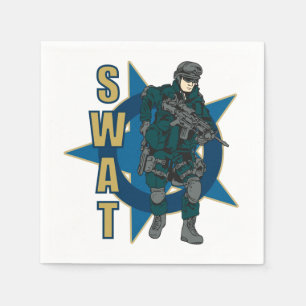 Serviettes En Papier Agent de police SWAT