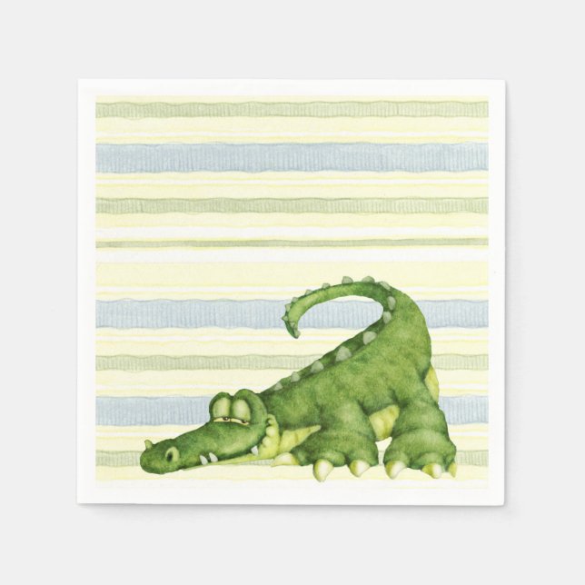 Serviettes En Papier Alligator - serviettes (Devant)