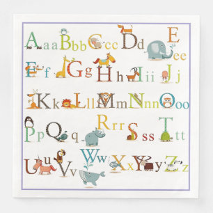 Serviettes en papier - Alphabet