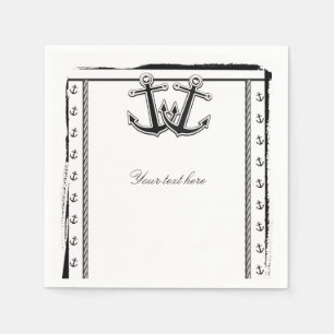 Serviettes En Papier Amour Nautique Ancres Mariage Plage Enterrement de