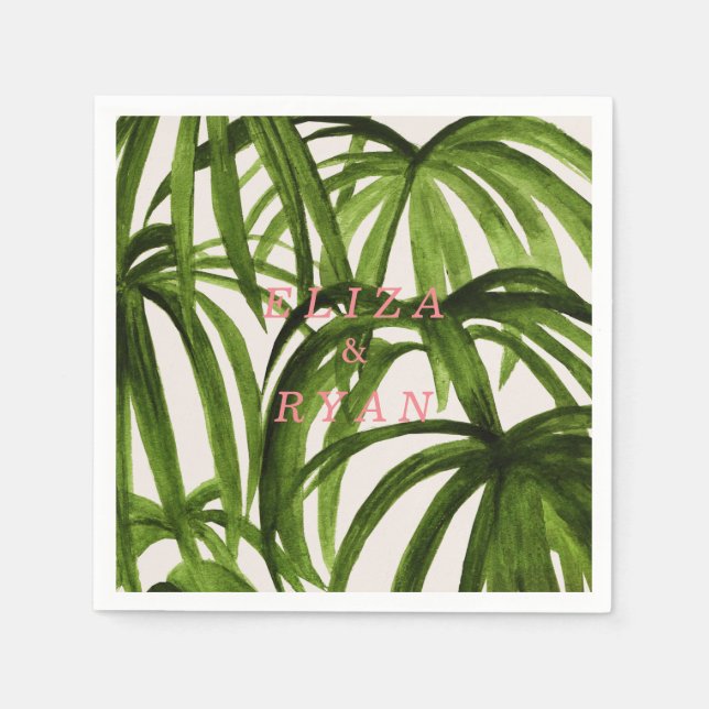 Serviettes En Papier Amour tropical / Napkin (Devant)
