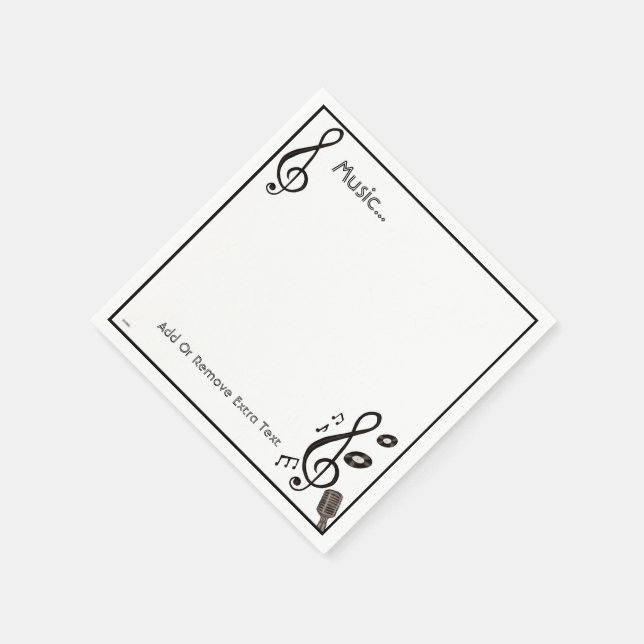 Serviettes En Papier Amoureux de la musique (Coin)