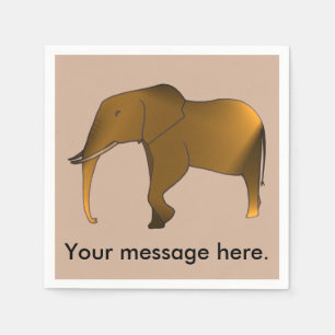 Serviettes En Papier Amusant Moderne Votre message Eléphant Napkins