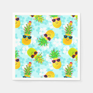 Serviettes En Papier Ananas de Noël Tropical