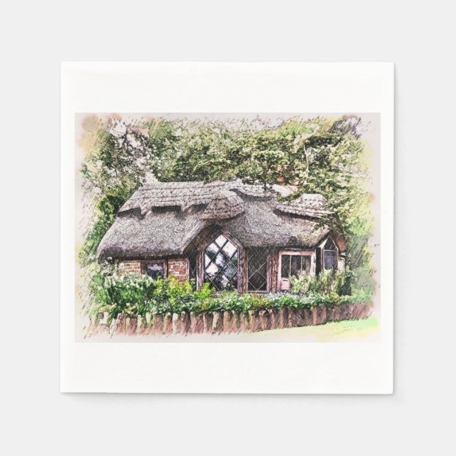 SERVIETTES EN PAPIER ANCIENNE ANGLETERRE (Devant)