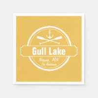 Ancrage de Gull Lake Minnesota, ville de pagaies e