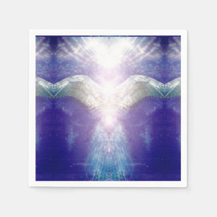 Serviettes En Papier ange violet argenté