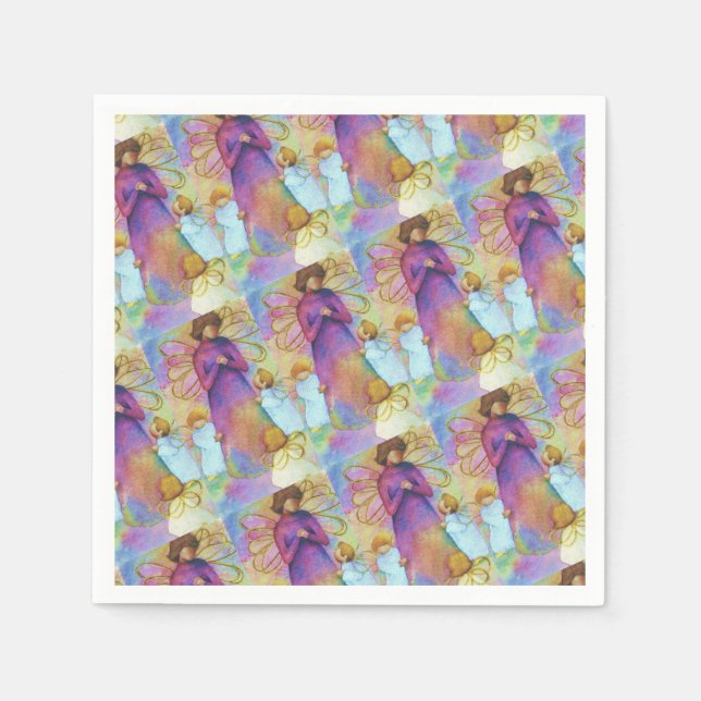 SERVIETTES EN PAPIER ANGELS LOURDS (Devant)