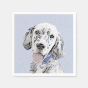 Serviettes En Papier Anglais Setter Blue Belton Peinture Chien Art