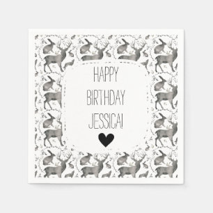 Serviettes En Papier Animaux de région boisée