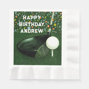 Serviettes En Papier Anniversaire du golf