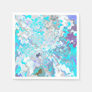 Serviettes En Papier Aqua Blue Design moderne Cocktail Papier à cocktai