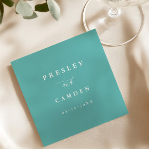 Serviettes en papier Aqua pour dîner Décoration de