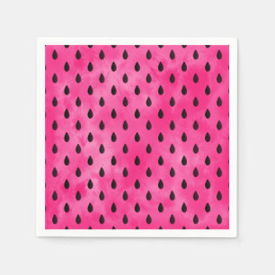 Serviettes En Papier Aquarelle Graines de pastèque