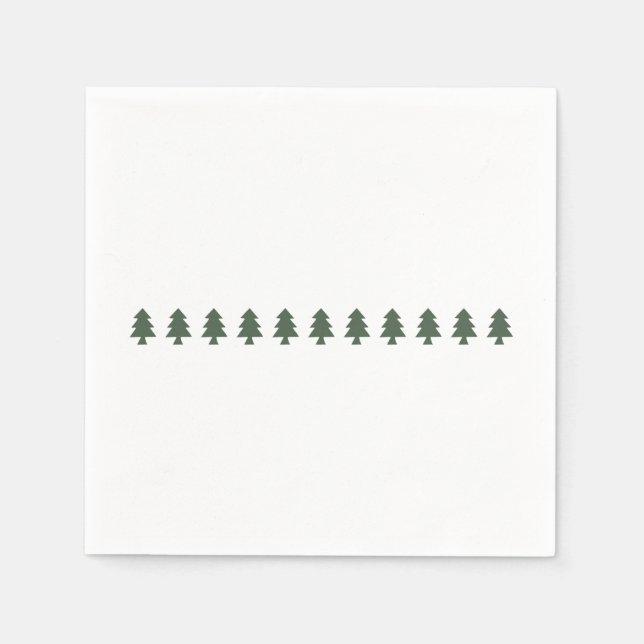 Serviettes En Papier Arbres de Noël (Devant)