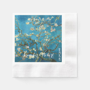 Serviettes En Papier Art célèbre, Arbre aux amandes en fleurs. Van Gogh